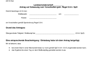 Vorschiessantrag