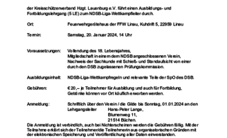 Aus-/ Weiterbildung NDSB-Liga-Wettkampfleiter 