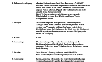 Ausschreibung Jungschützen